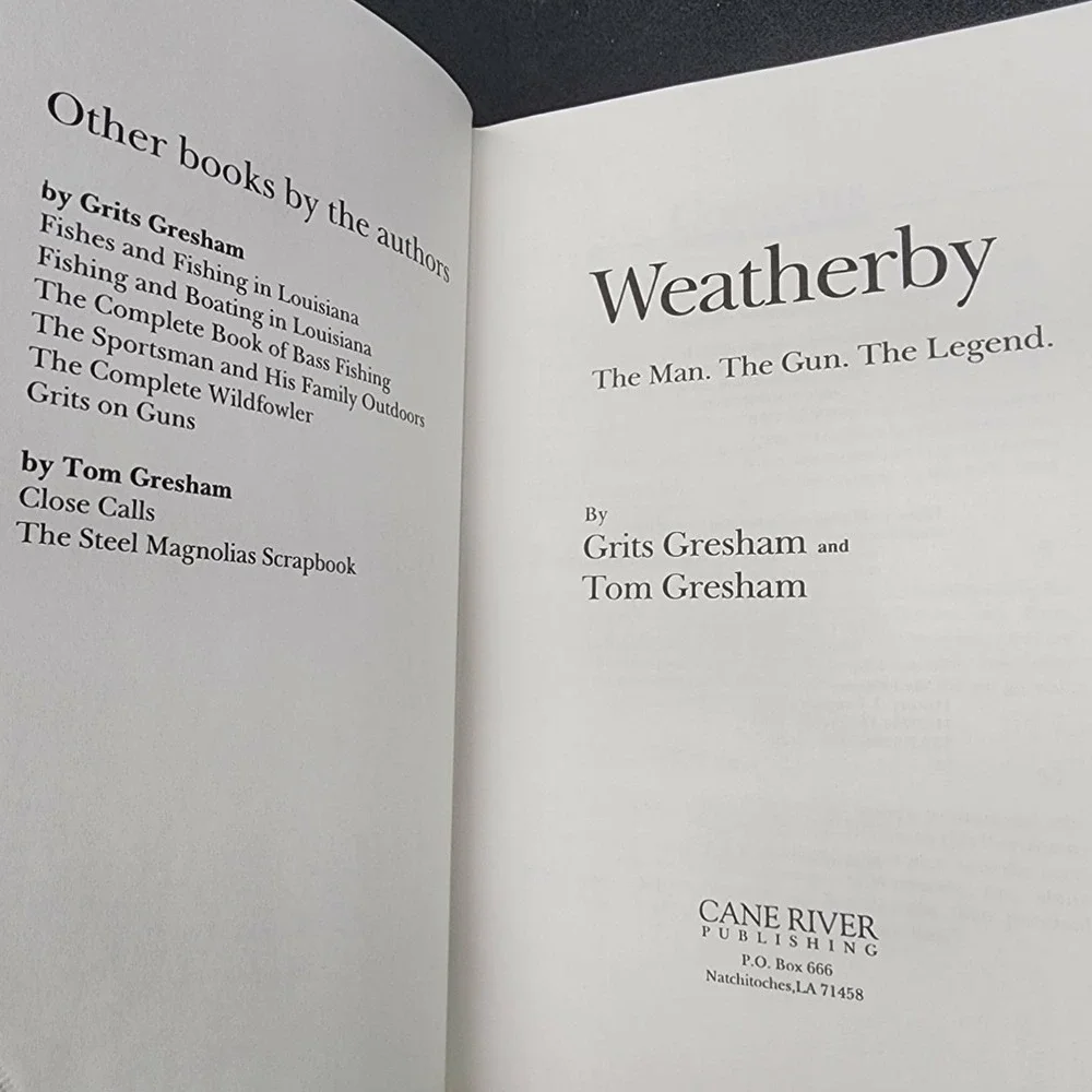 Weatherby The Man The Gun The Legend Hardcover Book New Old Stk Firearms History